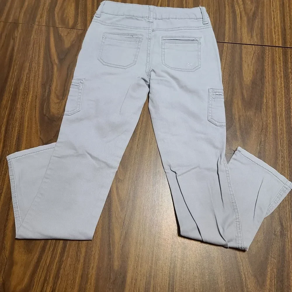 Justice Premium Girls Light Gray Jeans Pants Size 8S